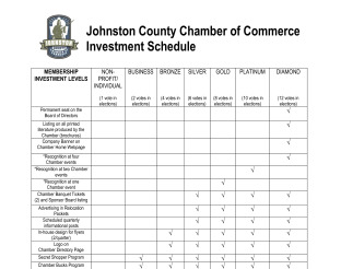 Investment Schedule